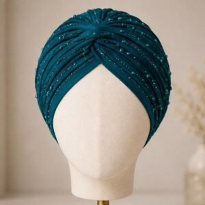 Teal Crystal Turban